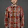 UES Heavy Flannel Shirt Red/Orange