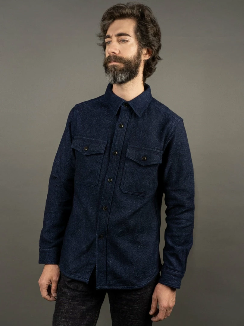 UES Indigo Extra Heavy Flannel Shirt 6 UES Indigo Extra Heavy Flannel Shirt