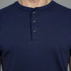UES Ramayana Henley Neck T-Shirt Navy